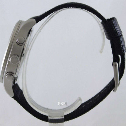 Seiko Chronograph Khaki Nylon Strap SNDA57P1 SNDA57P Mens Watch