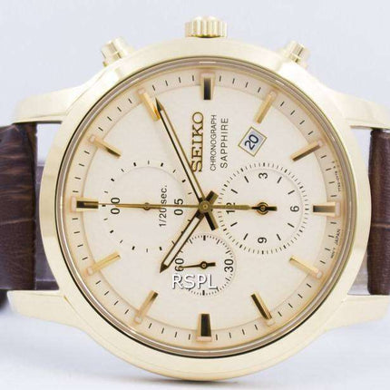 Seiko Chronograph Quartz Sapphire SNDG70 SNDG70P1 SNDG70P Mens Watch