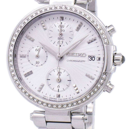 Seiko Chronograph Quartz Diamond Accent SNDV41 SNDV41P1 SNDV41P Women's Watch