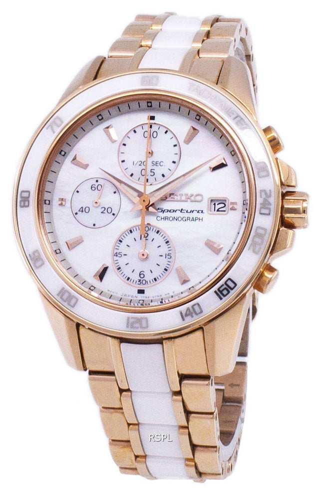 Seiko Sportura Chronograph Quartz SNDW98 SNDW98P1 SNDW98P Women's Watch