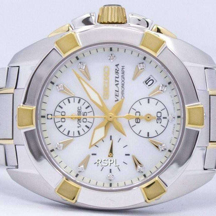 Seiko Velatura Chronograph SNDZ40 SNDZ40P1 SNDZ40P Ladies Diamonds Collection Watch