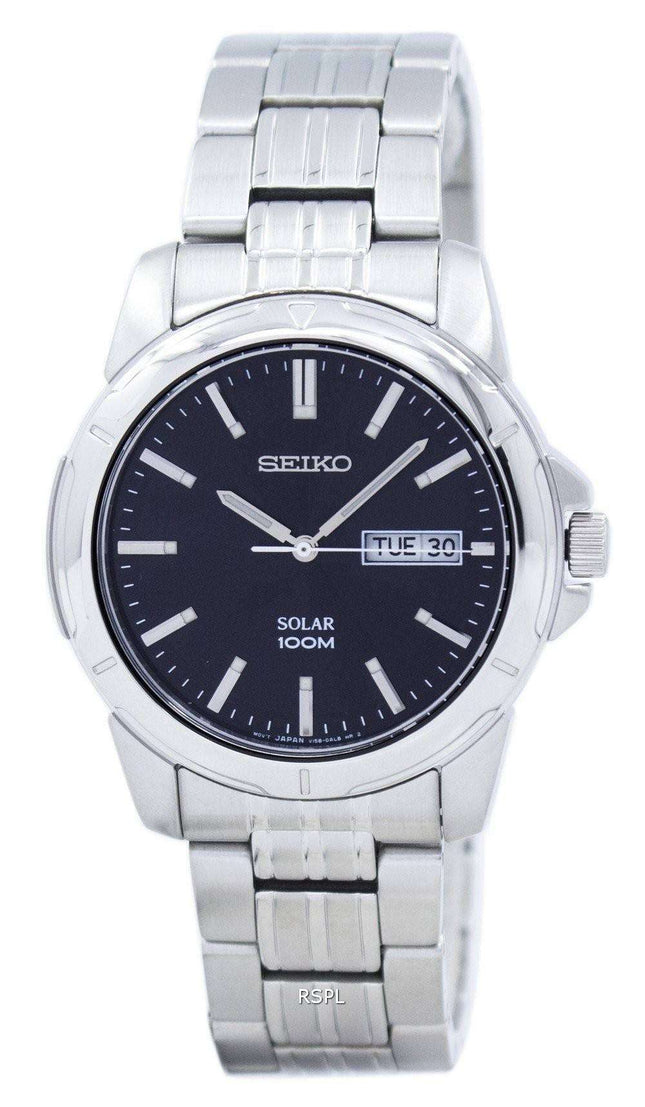 Seiko Solar Quartz SNE093 SNE093P1 SNE093P Men's Watch