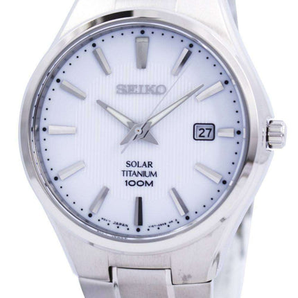 Seiko Solar Titanium 100M SNE375 SNE375P1 SNE375P Mens Watch