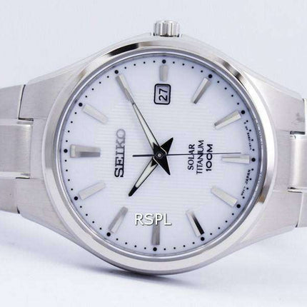 Seiko Solar Titanium 100M SNE375 SNE375P1 SNE375P Mens Watch