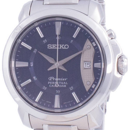Seiko Premier Perpetual Calendar Quartz SNQ157 SNQ157P1 SNQ157P 100M Mens Watch