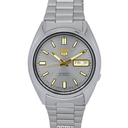 Seiko 5 Stainless Steel Grey Dial Automatic SNXS75 SNXS75J5 SNXS75J Men's Watch
