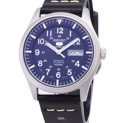 Seiko 5 Sports SNZG11J1-LS14 Automatic Black Leather Strap Men's Watch