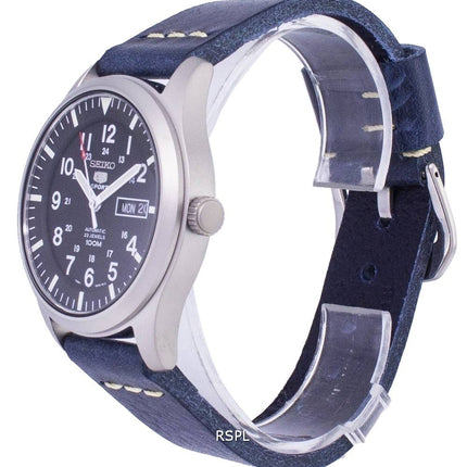 Seiko 5 Sports SNZG15K1-LS15 Automatic Dark Blue Leather Strap Men's Watch