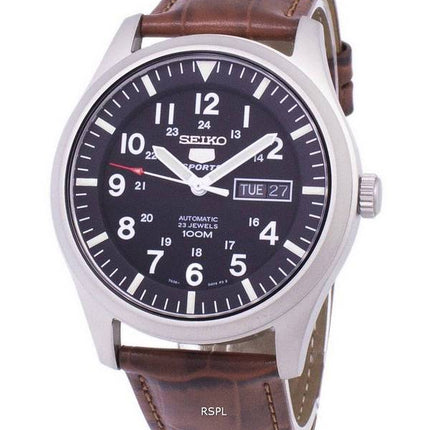 Seiko 5 Sports Automatic Ratio Brown Leather SNZG15K1-LS7 Men's Watch