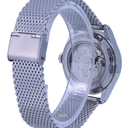 Seiko 5 Sports Flieger Stainless Steel Mesh Black Dial Automatic SRPH23K1 100M Mens Watch