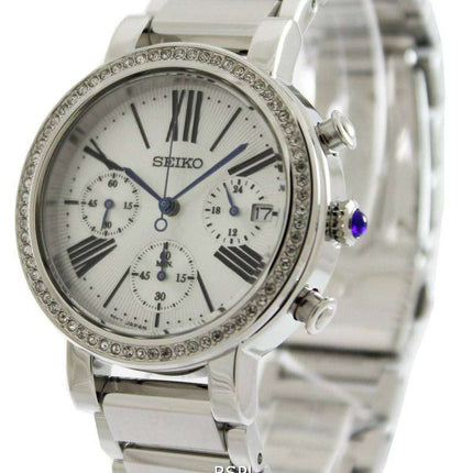 Seiko Chronograph Cabochon Crown SRW013 SRW013P1 SRW013P Women's Watch