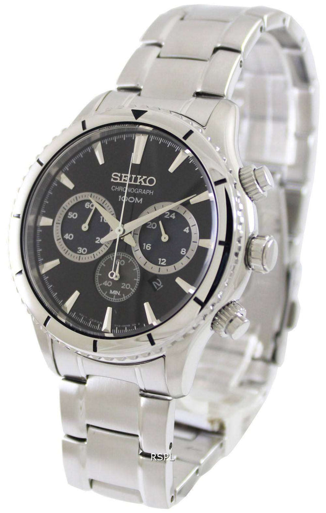 Seiko Chronograph Quartz 100M SRW035P1 SRW035P Mens Watch