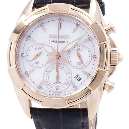 Seiko Chronograph Quartz Diamond Accent SRW784 SRW784P1 SRW784P Women's Watch