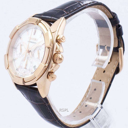 Seiko Chronograph Quartz Diamond Accent SRW784 SRW784P1 SRW784P Women's Watch