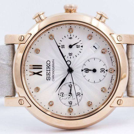 Seiko Chronograph Quartz Crystals SRW834 SRW834P1 SRW834P Womens Watch