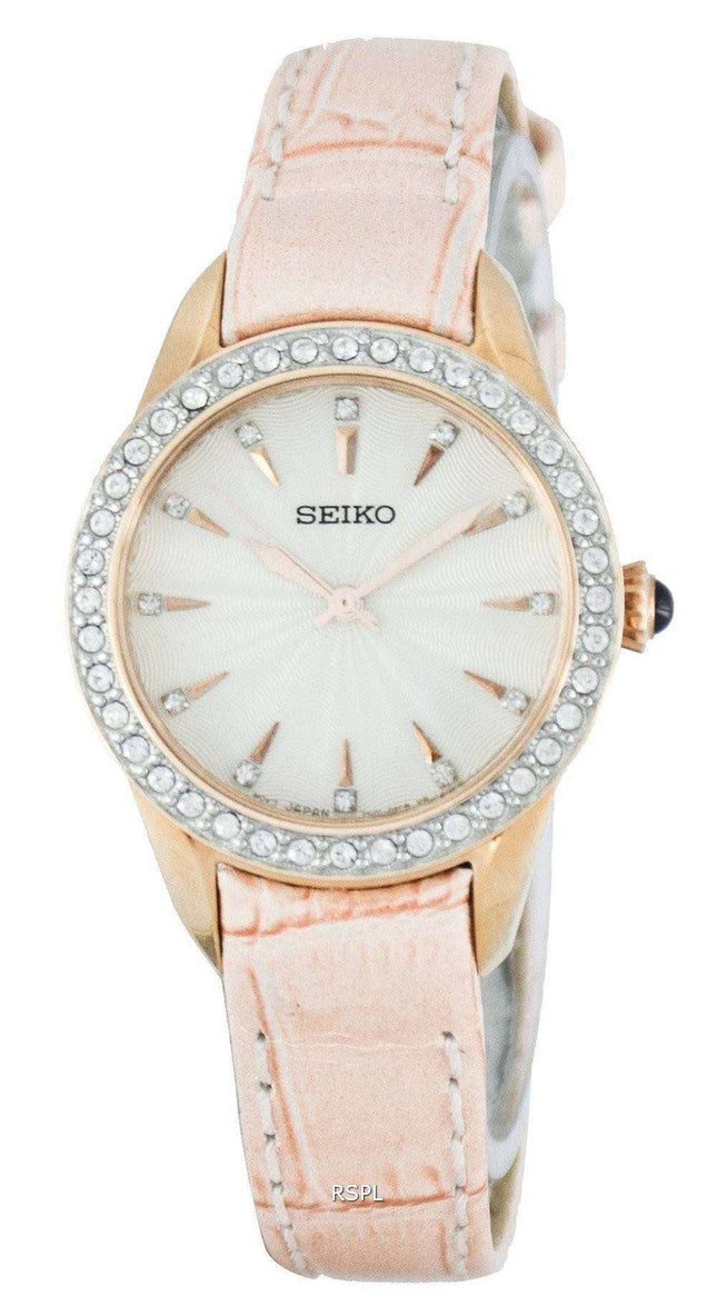 Seiko Quartz Swarovski Crystals SRZ388 SRZ388P1 SRZ388P Women's Watch