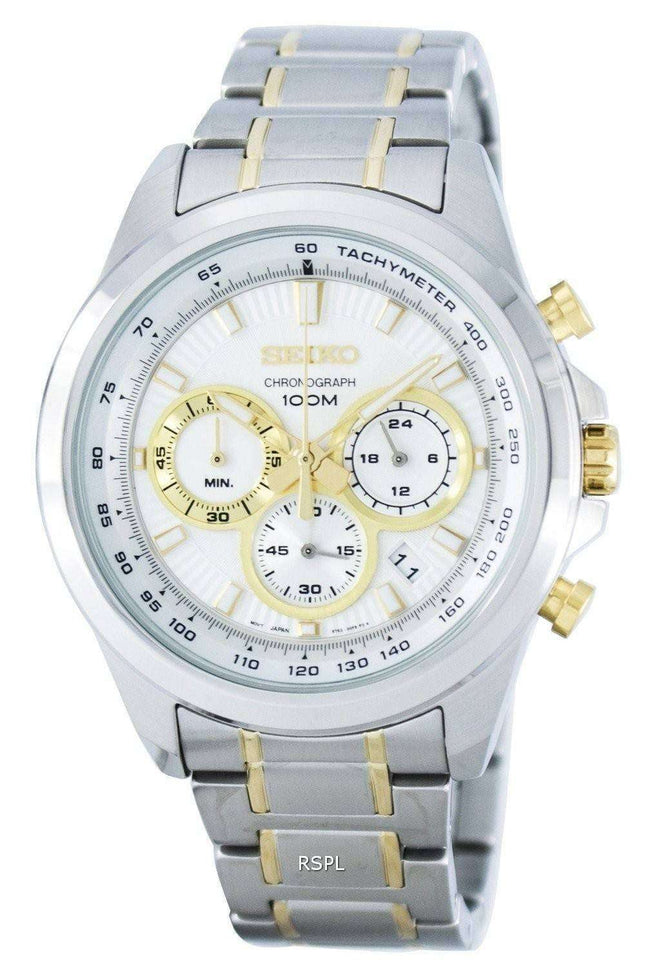 Seiko Dress Chronograph Quartz Tachymeter SSB245 SSB245P1 SSB245P Men's Watch