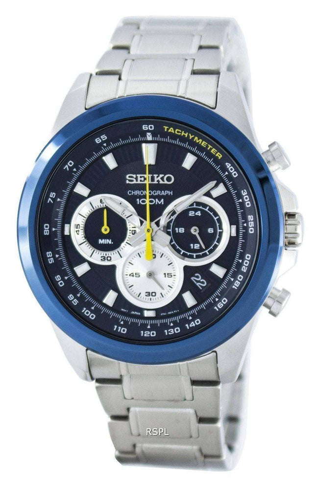 Seiko Chronograph Quartz Tachymeter SSB251 SSB251P1 SSB251P Men's Watch