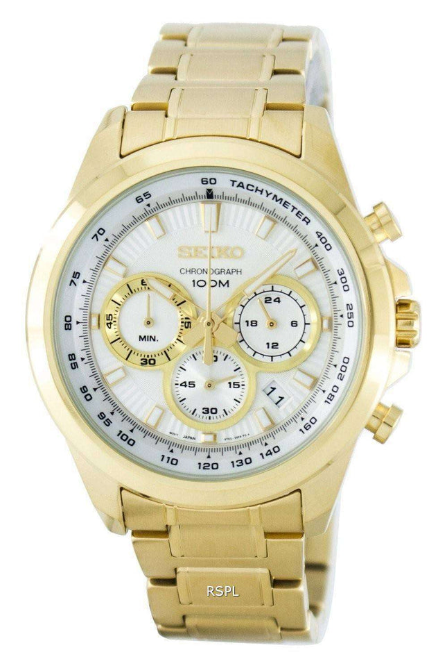 Seiko Chronograph Quartz Tachymeter SSB254 SSB254P1 SSB254P Men's Watch