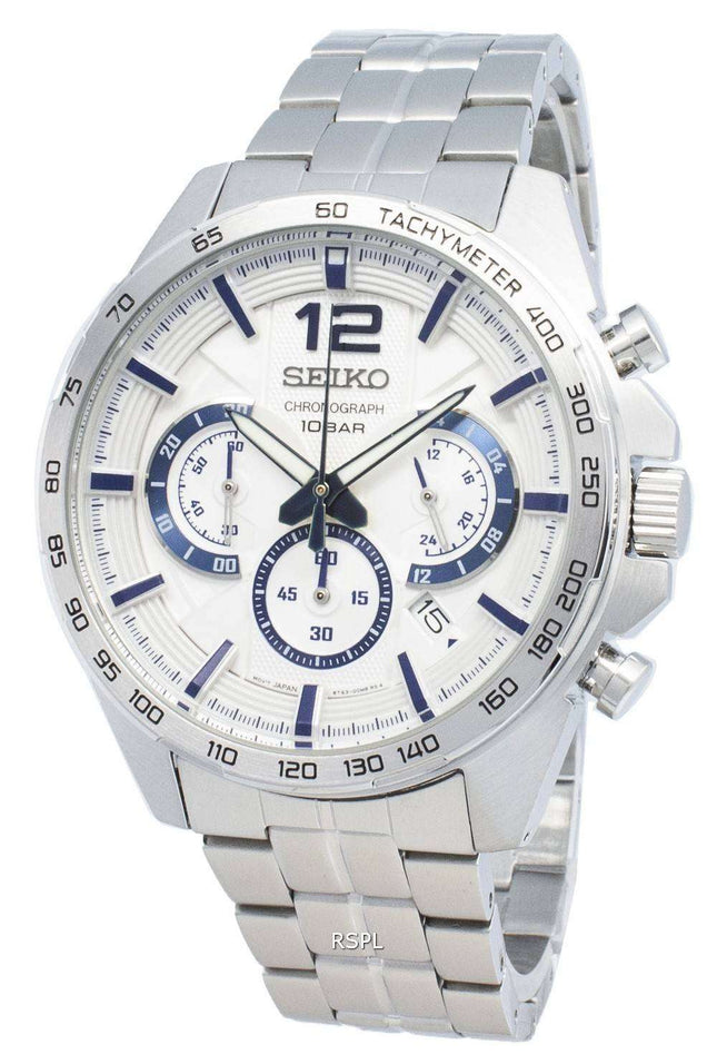Seiko Chronograph SSB343P SSB343P1 SSB343 Tachymeter Analog Quartz Men's Watch