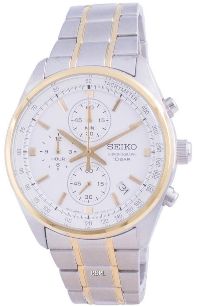 Seiko Chronograph Quartz SSB380 SSB380P1 SSB380P 100M Mens Watch