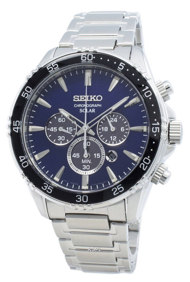 Seiko Solar SSC445 SSC445P1 SSC445P Chronograph Quartz Men's Watch