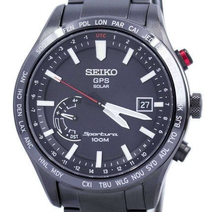 Seiko Sportura GPS Solar World Time Japan Made SSF005 SSF005J1 SSF005J Mens Watch