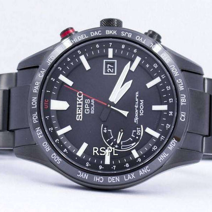 Seiko Sportura GPS Solar World Time Japan Made SSF005 SSF005J1 SSF005J Mens Watch