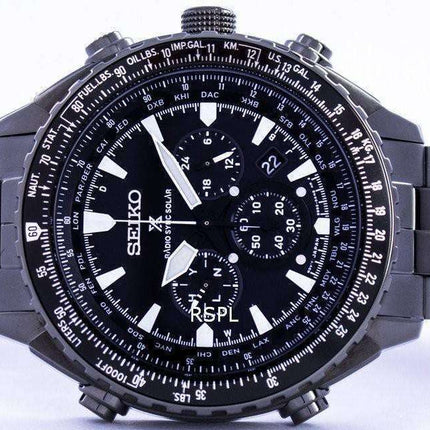 Seiko Prospex Sky Radio Sync Solar World Time Chronograph SSG003 SSG003P1 SSG003P Men's Watch