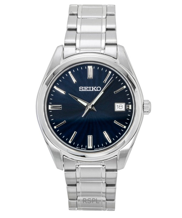 Seiko Stainless Steel Blue Dial Quartz SUR309P1 100M Men's Watch