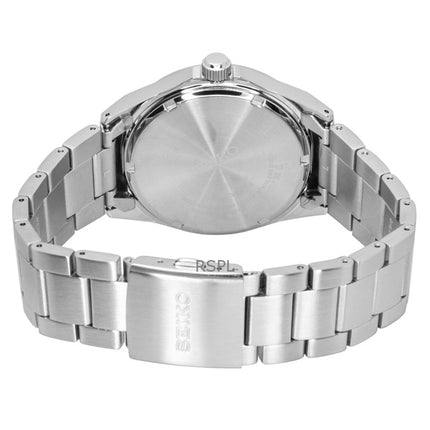 Seiko Essentials Stainless Steel Green Dial Quartz SUR503P1 100M Men's Watch