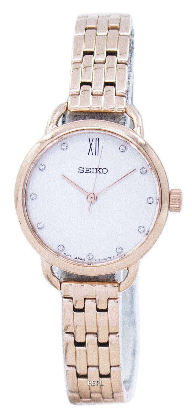 Seiko Analog Quartz Diamond Accent SUR698 SUR698P1 SUR698P Women's Watch