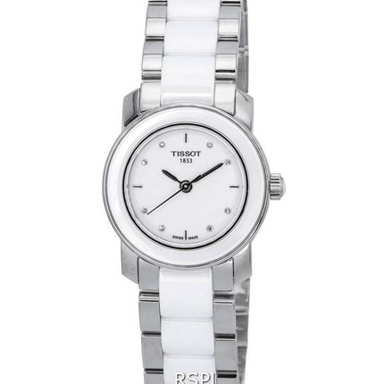 Tissot T-Trend Cera Crystal Accents White Dial Quartz T064.210.22.016.00 T0642102201600 Women's Watch