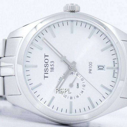 Tissot T-Classic PR 100 Dual Time Quartz T101.452.11.031.00 T1014521103100 Men's Watch