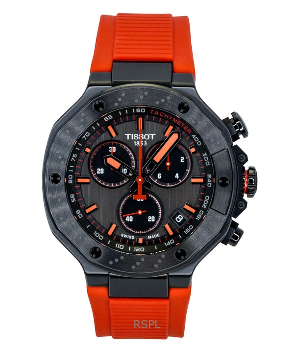Tissot T-Race Chronograph Synthetic Strap Dark Grey Dial Quartz T141.417.37.061.01 100M Men's Watch