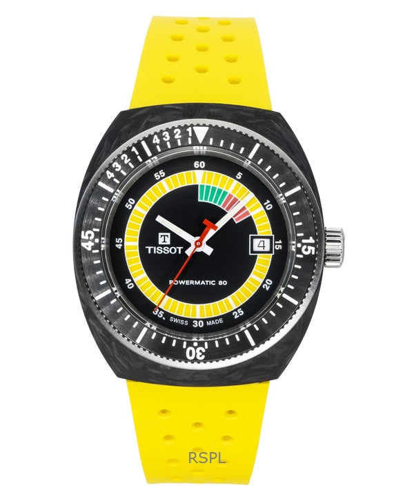 Tissot Sideral S Synthetic Strap Black Dial Automatic Diver's T145.407.97.057.00 300M Men's Watch