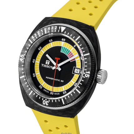 Tissot Sideral S Synthetic Strap Black Dial Automatic Diver's T145.407.97.057.00 300M Men's Watch