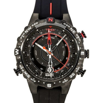 Timex Expedition E-Tide Temperature Compass Black Dial Quartz T2N720 100M Mens Watch