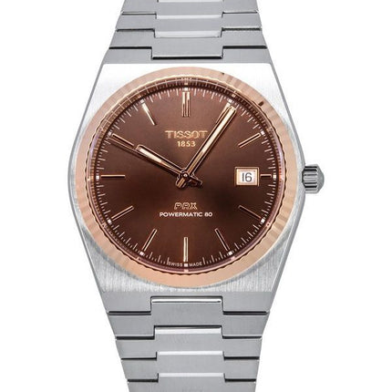 Tissot T-Gold PRX Powermatic 80 Stainless Steel And 18K Gold Bezel Automatic T931.407.41.291.00 100M Mens Watch
