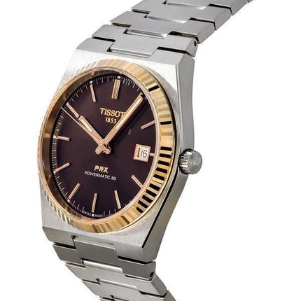 Tissot T-Gold PRX Powermatic 80 Stainless Steel And 18K Gold Bezel Automatic T931.407.41.291.00 100M Mens Watch