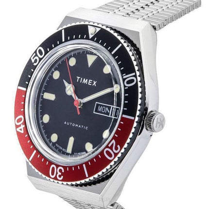 Timex Q-Series M79 Stainless Steel Black Dial Automatic TW2U83400 Mens Watch