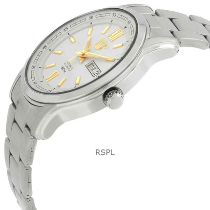 Refurbished Seiko 5 Stainless Steel White Dial Automatic SNKP15K1 Men's Watch