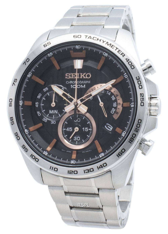 Refurbished Seiko Chronograph SSB307 SSB307P1 SSB307P Tachymeter Quartz Men's Watch