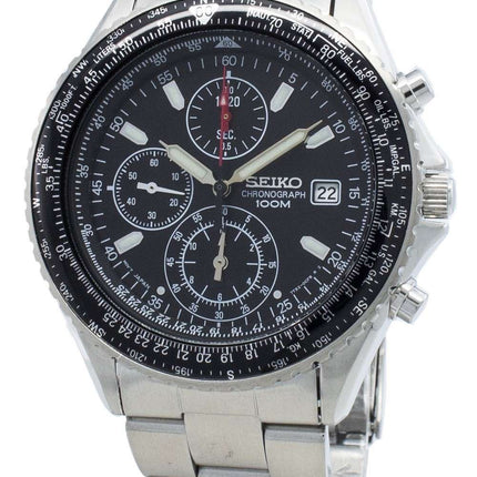 Refurbished Seiko Chronograph SND253 SND253P1 SND253P Flightmaster Pilot Quartz Men's Watch