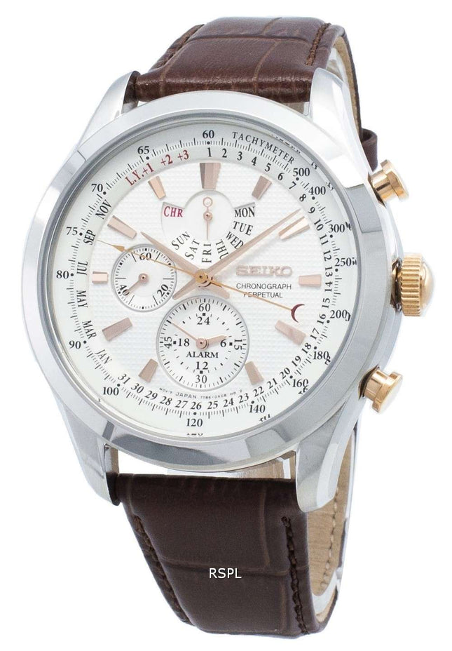 Refurbished Seiko Chronograph SPC129 SPC129P1 SPC129P Perpetual Men's Watch