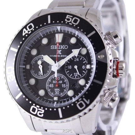Refurbished Seiko Prospex Diver's Solar Chronograph SSC015 SSC015P1 SSC015P 200M Men's Watch