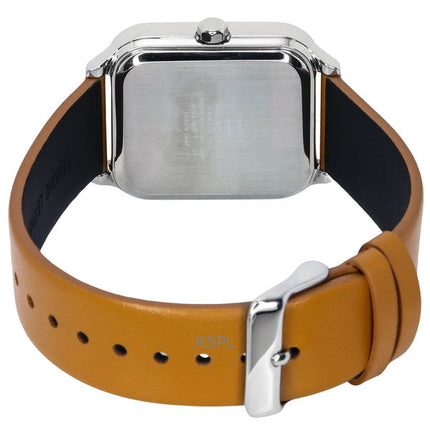 Refurbished Casio Standard Analog Moon Phase Leather Strap Black Dial Quartz MTP-M305L-1A Men's Watch