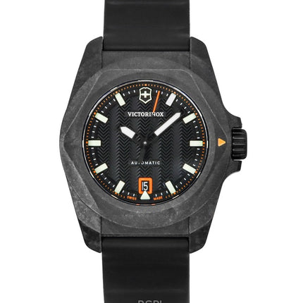 Victorinox I.N.O.X Rubber Strap Black Dial Automatic Diver's 242023-1 200M Men's Watch With Gift Set