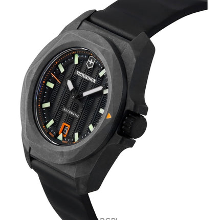 Victorinox I.N.O.X Rubber Strap Black Dial Automatic Diver's 242023-1 200M Men's Watch With Gift Set