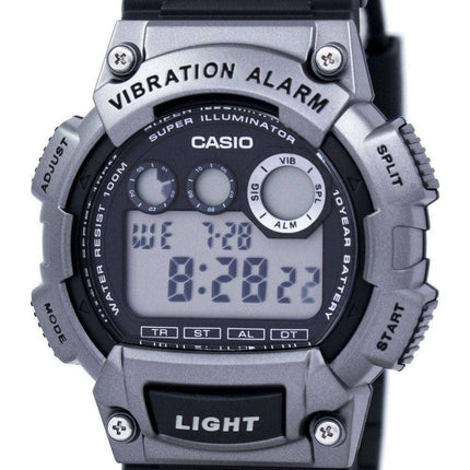 Casio Super Illuminator Dual Time Vibration Alarm Digital W-735H-1A3V W735H-1A3V Men's Watch